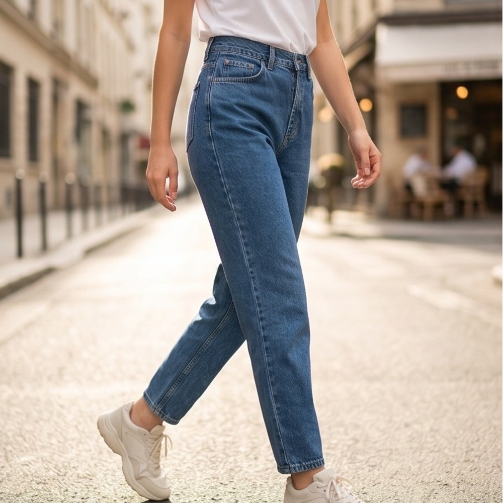 Venezia Jeans Womens 20 Blue High Rise Mom Jeans 90s Vintage Made in USA 30in